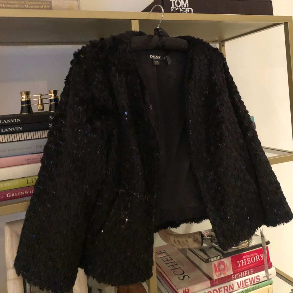 New. SHORT SEQUIN HOLIDAY JACKET!